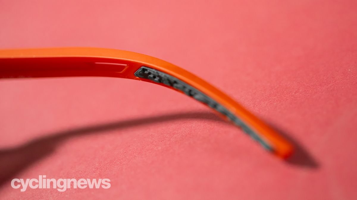 100% Eastcraft Sunglasses detail of grip material on the arm