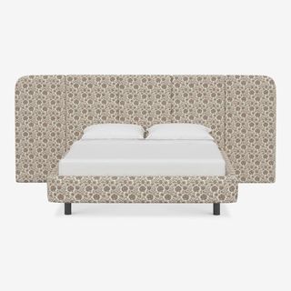lulu and georgia patterned bed with extended headboard