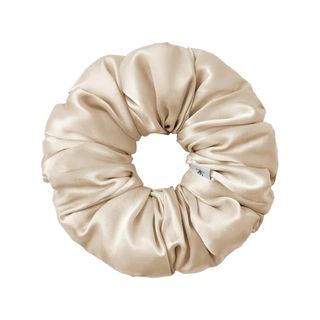 Lilysilk 100% Mulberry Silk XL Hair Scrunchie in champagne colour