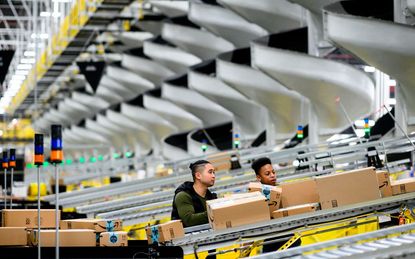 Amazon warehouse employees.