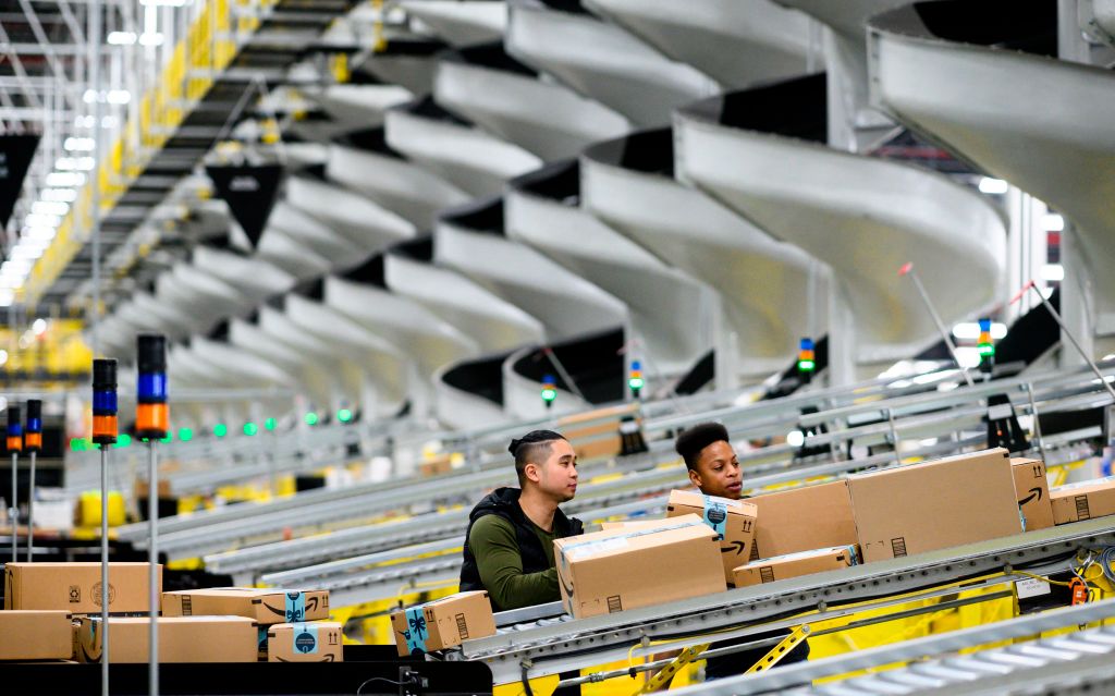 Amazon warehouse employees.