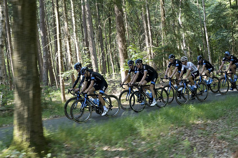 Team Sky training in Utrecht