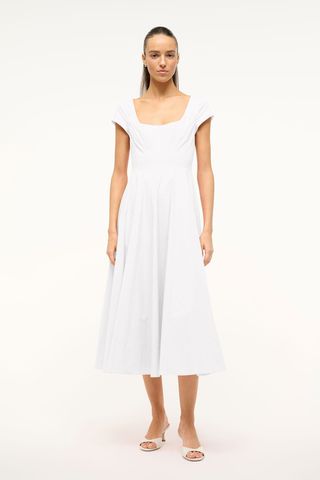 Short Sleeve Wells Dress | White