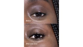 Glossier lash slick before and after