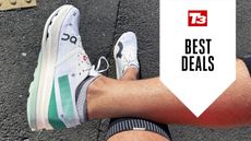 early Prime day running shoe deals: On Cloudboom Echo 3 on foot