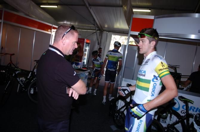 Shane Bannan and Australian road champ Luke Durbridge (Orica GreenEdge)