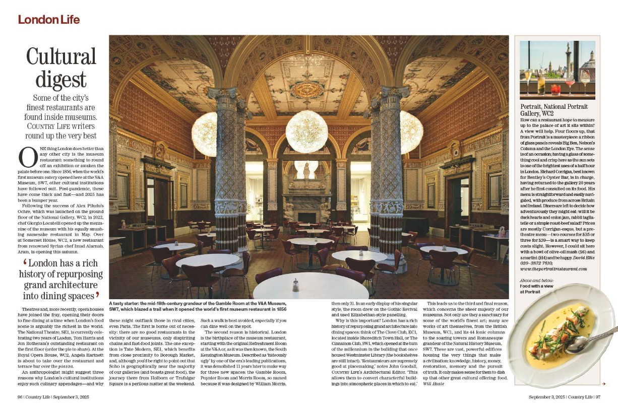 Magazine spread from Country Life 3 September 2025