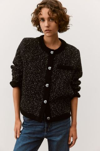 Textured-Weave Jacket