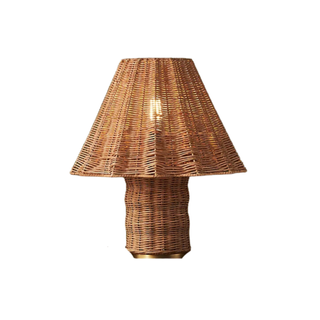 Rattan woven table lamp