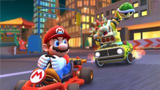 Mario Kart Tour Boweser Throwing Shell Mario
