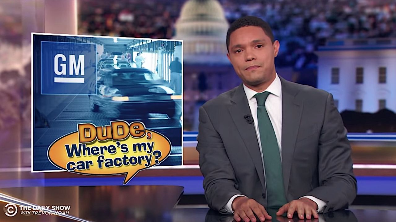 Trevor Noah razzes Trump over GM&amp;#039;s plant closures