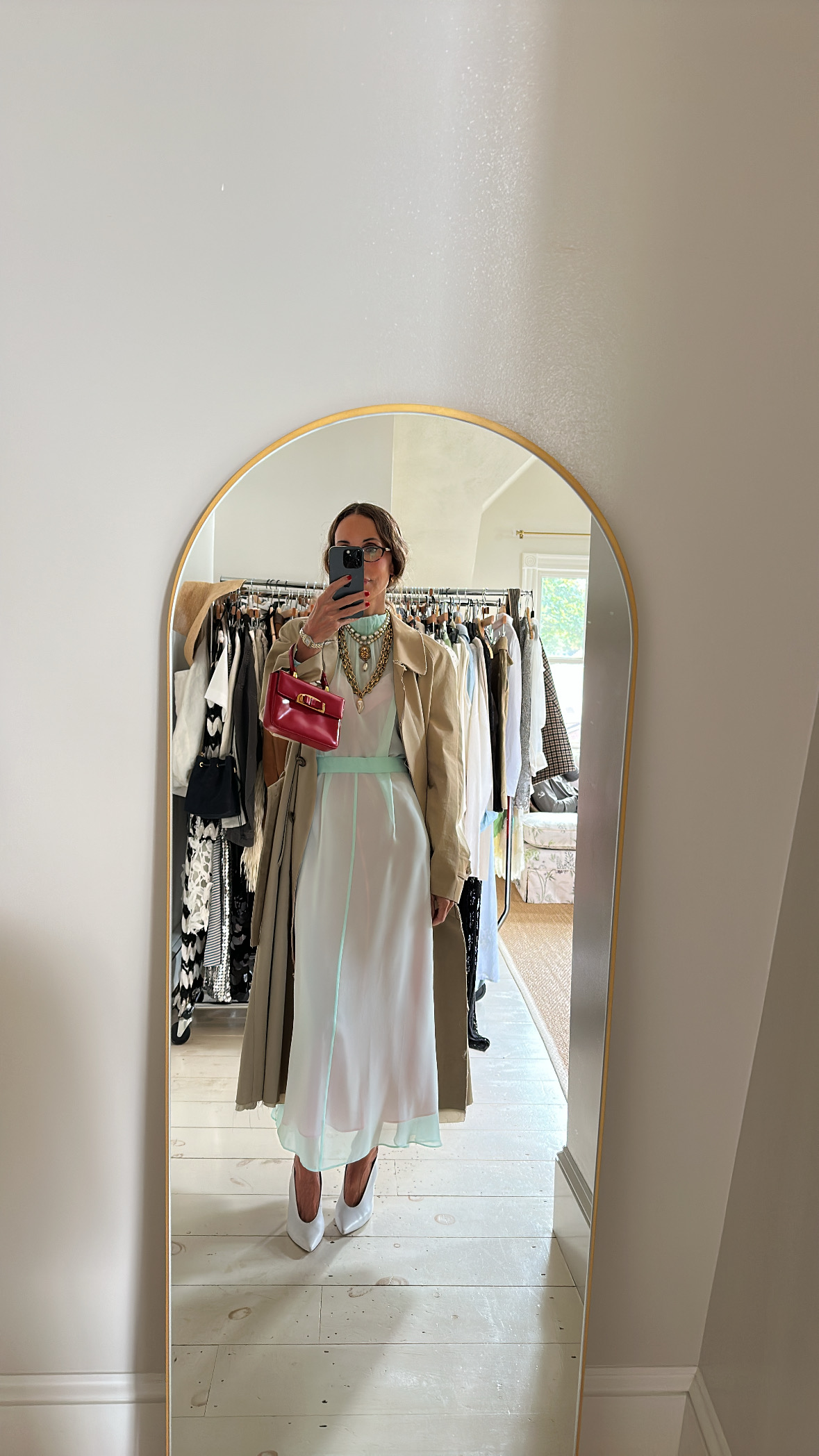 Larissa Mills with a vintage designer bag