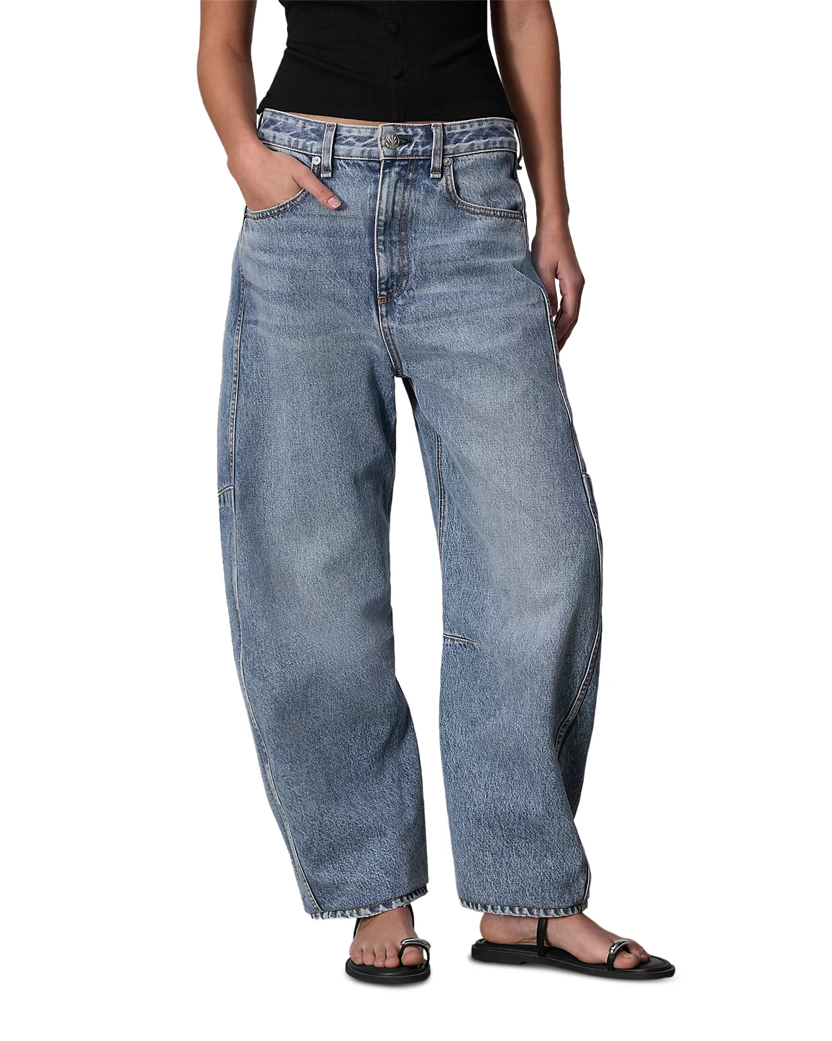 Charlie High Rise Barrel Leg Jeans