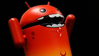 A red Android mascot