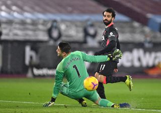 Mohamed Salah (right) has enjoyed another prolific goalscoring season despite Liverpool's troubles