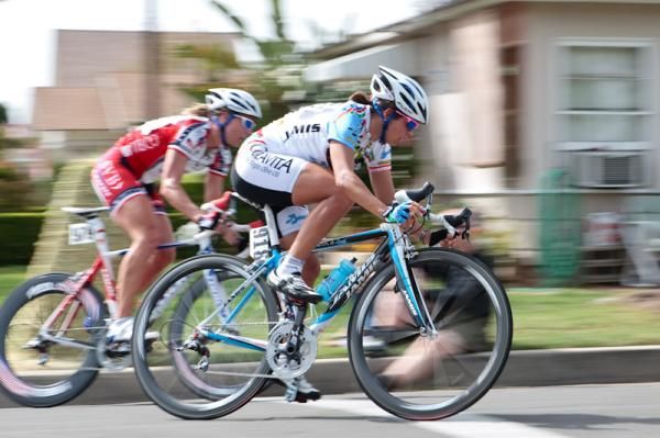 Carmen Small (Colavita-Baci) taking her turn at the front of the break.