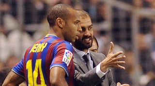 Thierry Henry and Pep Guardiola