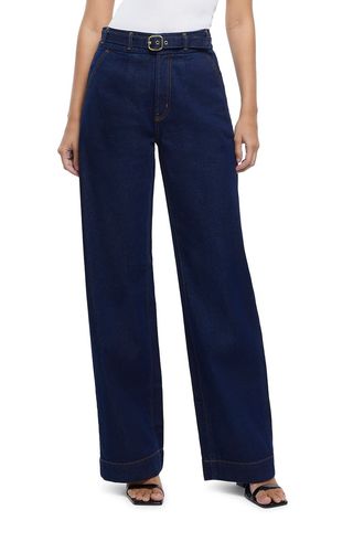 Cayanne Belted Rigid Wide Leg Jeans