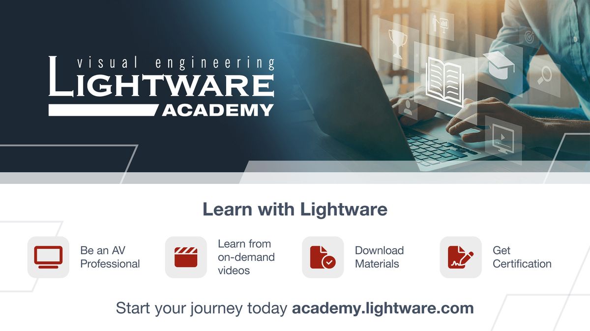 Dashboard for Lightware&#039;s new e-learning platform. 