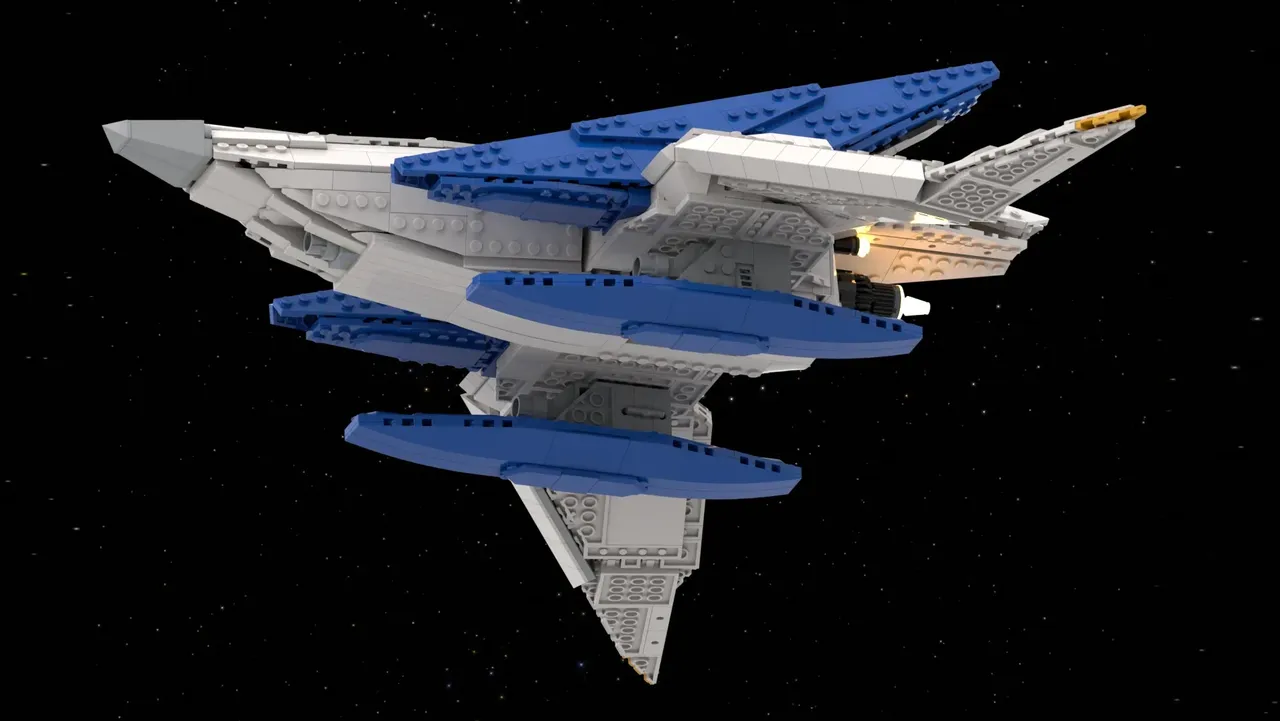 Star Fox Arwing Lego concept build by OfficierSerieuzePruik