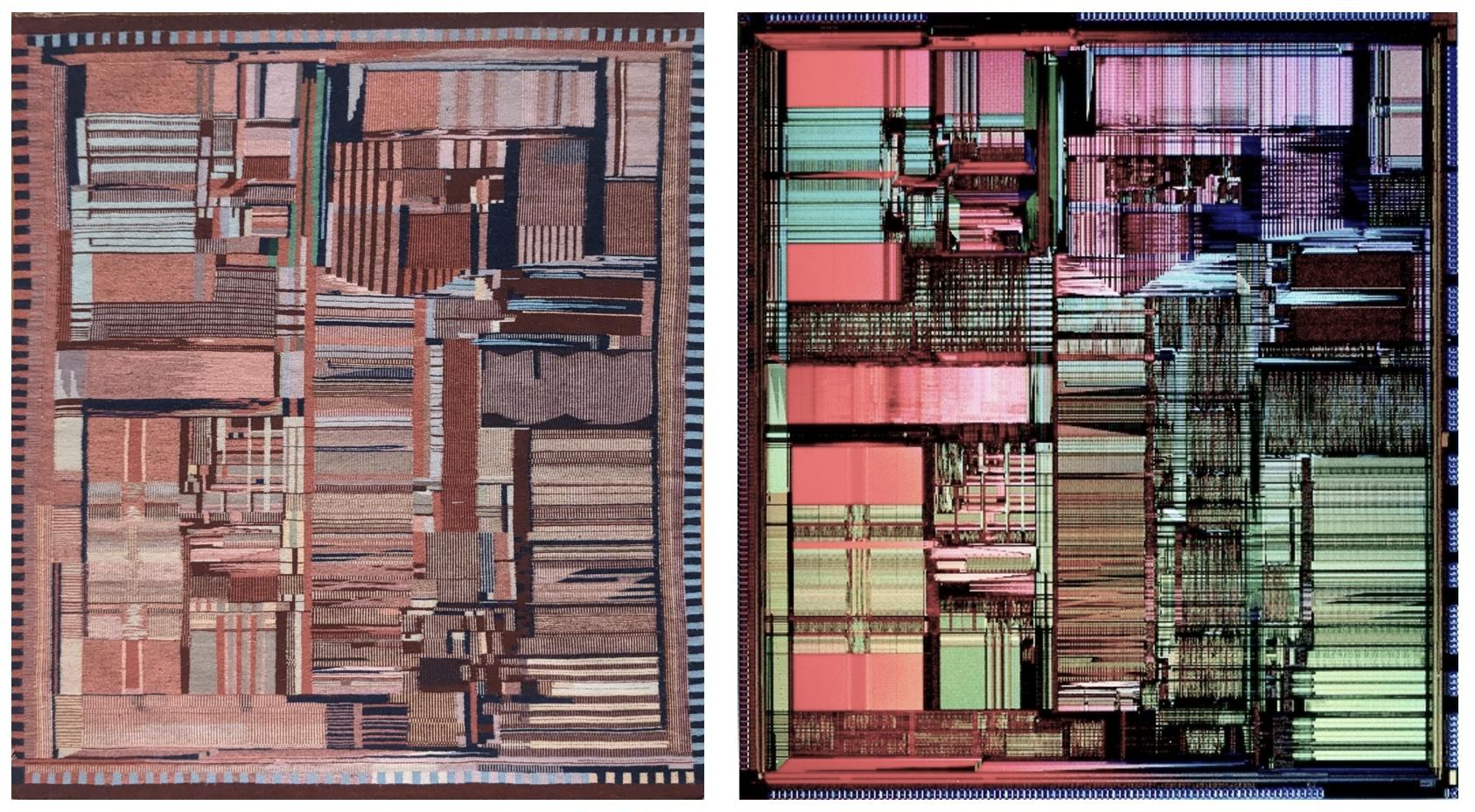 La alfombra Navajo 'Pentium' de Intel es una imagen ridículamente precisa de una CPU de los 90