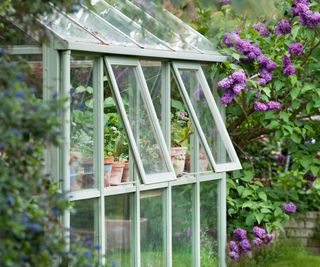 greenhouse side vents opened in summer