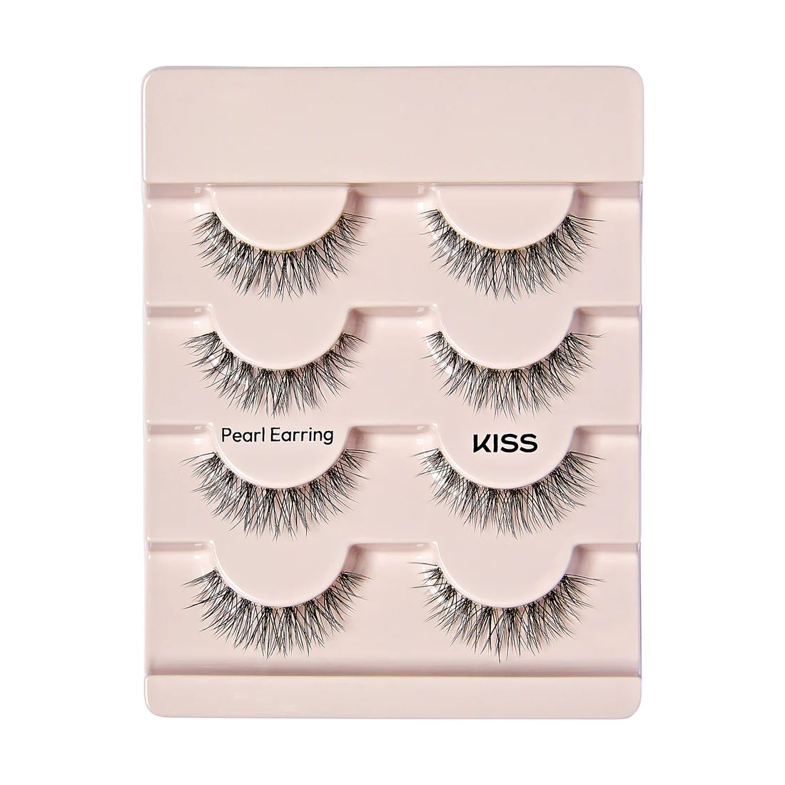KISS, Kiss the New Natural, False Eyelashes, 'pearl Earring', 12 Mm, Includes 4 Pairs of Lashes, Contact Lens Friendly, Easy to Apply, Reusable Strip Lashes