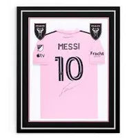 Lionel Messi Inter Miami CF Autographed Fanatics Authentic Deluxe Framed Autographed 2022-23 Authentic Jersey