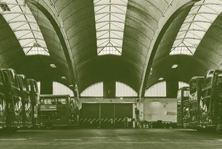 The Stockwell Bus Garage with exhibition Lesser Known Architecture