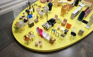 Installation view of the Vitra Typecasting exhibition in Milan