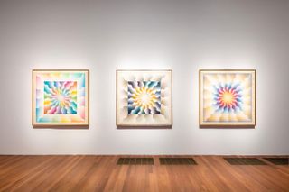Installation view of 'Judy Chicago: A Retrospective' at the de Young Museum. Photography by Gary Sexton. Image provided courtesy of the Fine Arts Museums of San Francisco