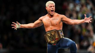 Cody Rhodes celebrates his win during WWE SummerSlam 2024