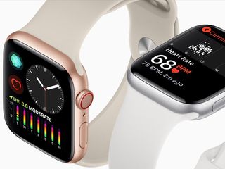 Apple Watches on white background