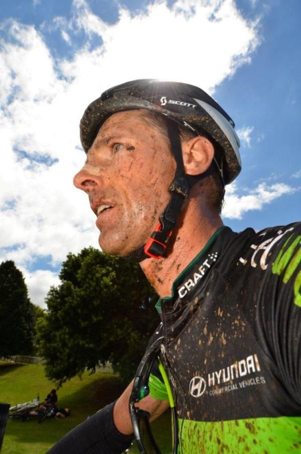 David George at the finish of the Hilton Dirt Fest