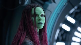 Zoe Saldana as Gamora in Marvel Studios' Guardians of the Galaxy Vol. 3