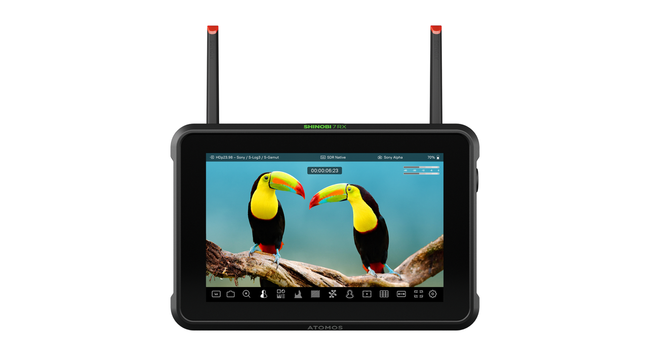 Atomos Shinobi 7 RX monitor product image on a white background