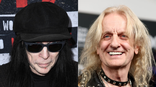 A composite picture of Mick Mars and KK Downing
