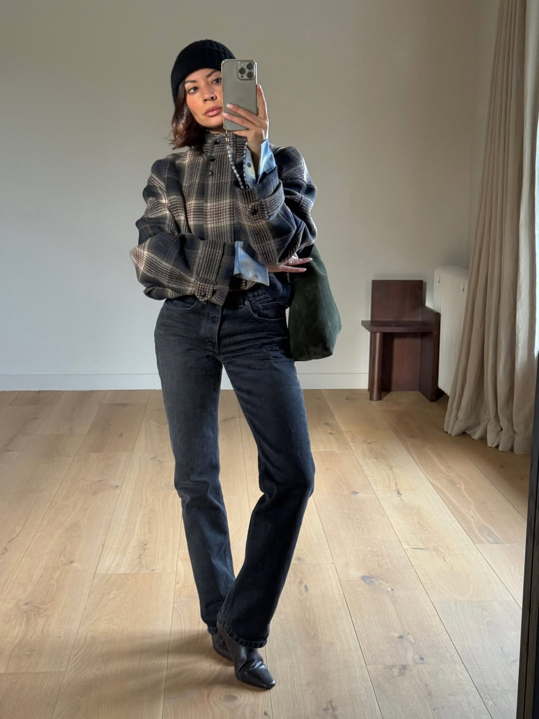 Smythsisters wearing double check outfit