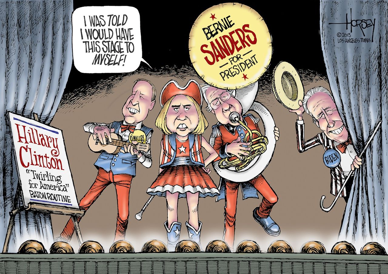 Political cartoon Democratic candidates 2016