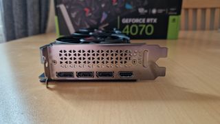 PNY GeForce RTX 4070's connection ports