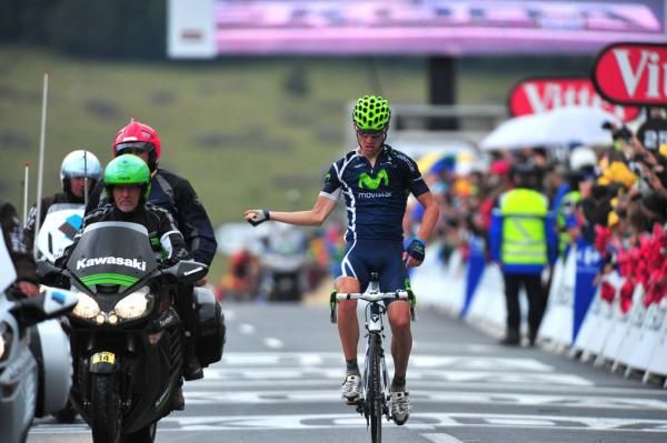Rui Costa (Movistar) held off Philippe Gilbert to win.