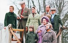 A family affair: the Earl Of Snowdon, Princess Margaret, Lady Sarah Armstrong-jones, The Queen, Queen Mother, Prince Andrew And Prince Philip At The Badminton Horse Trials in April 1973. (Photo by Tim Graham/Getty Images)