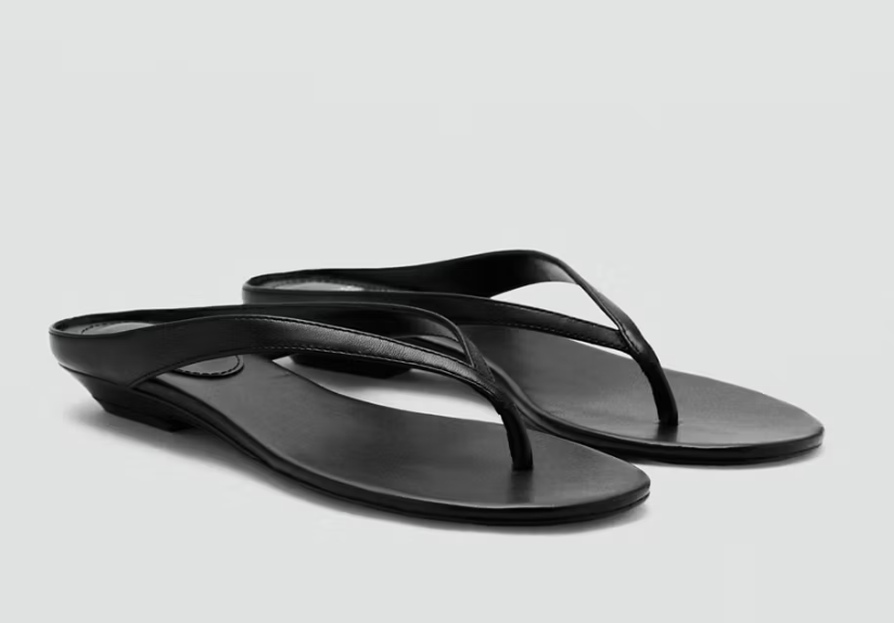 Mango, Wedge Leather Sandals