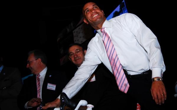 Mayor Fenty is encouraged to take his new wheels for a spin