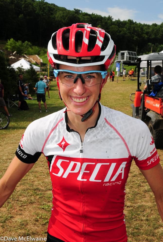 Lea Davison (Specialized) came up about 12 seconds short today