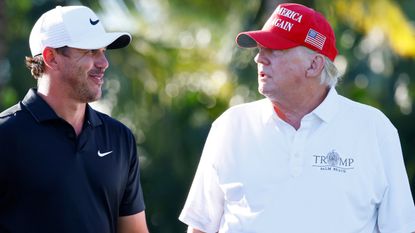 Donald Trump with Brooks Koepka at LIV Golf