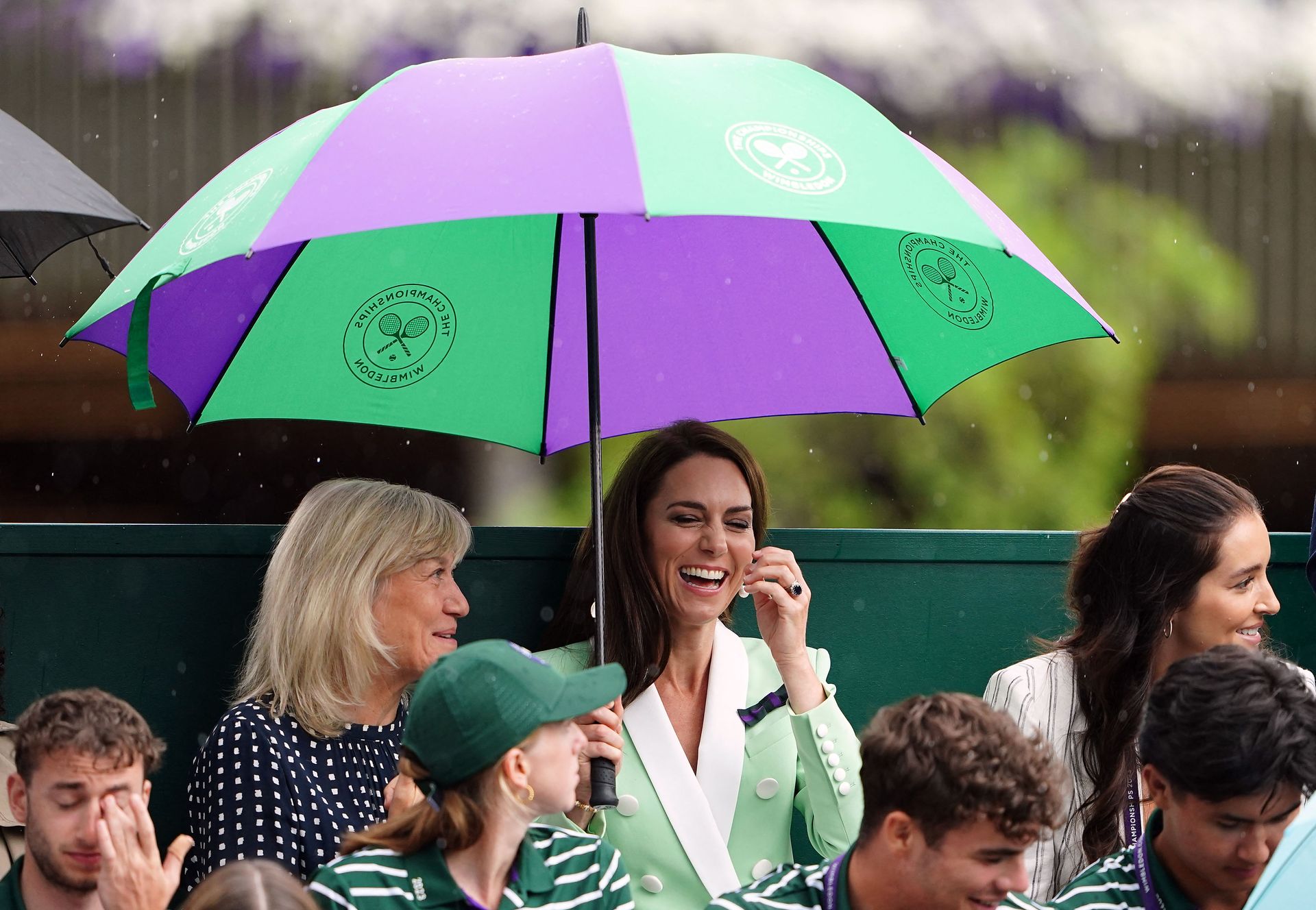 Kate Middleton at Wimbledon in a mint green blazer
