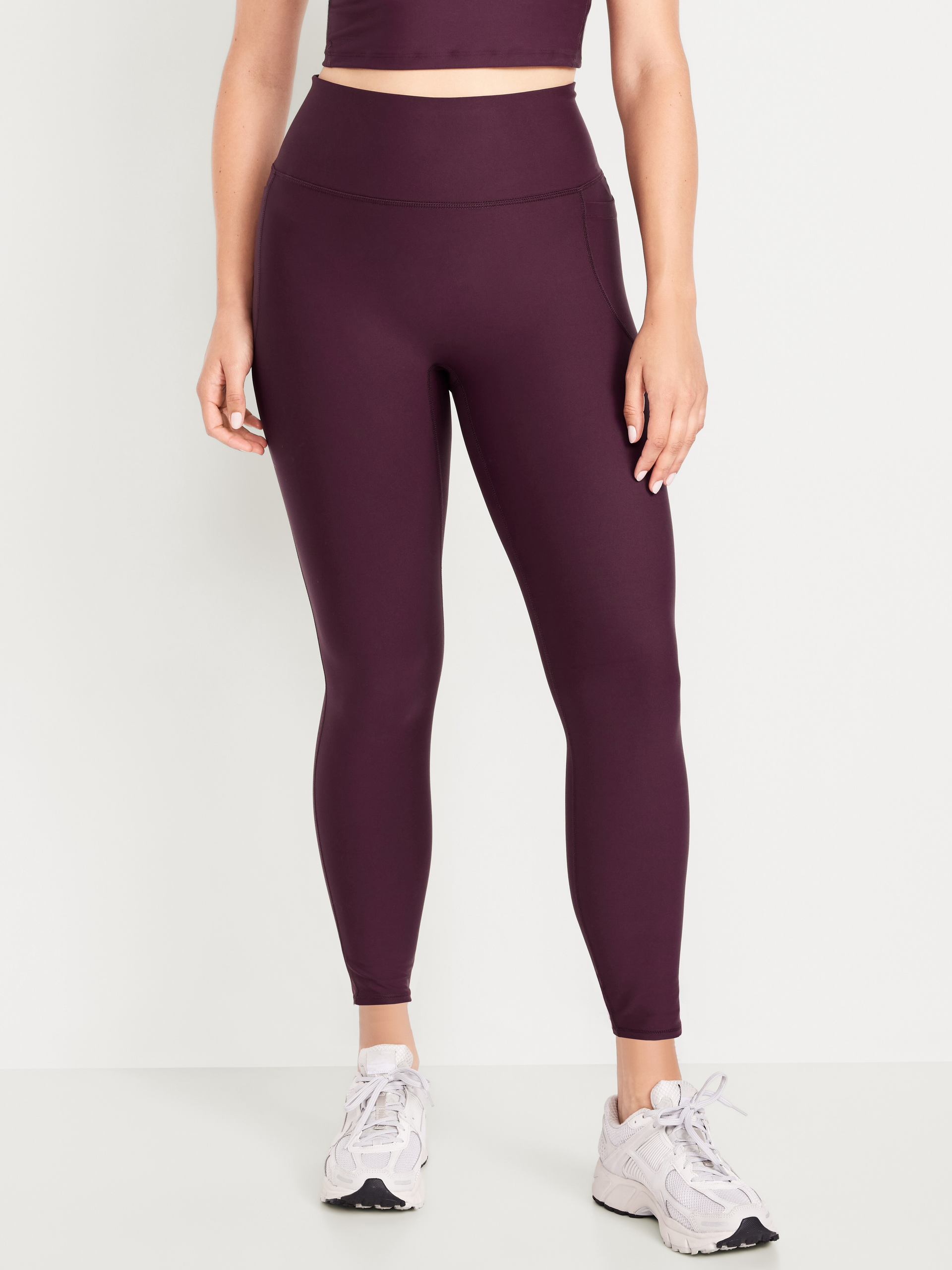 Old Navy, Extra-High Waisted Powersoft Boundless 7/8 Pocket Leggings – No Front Seam