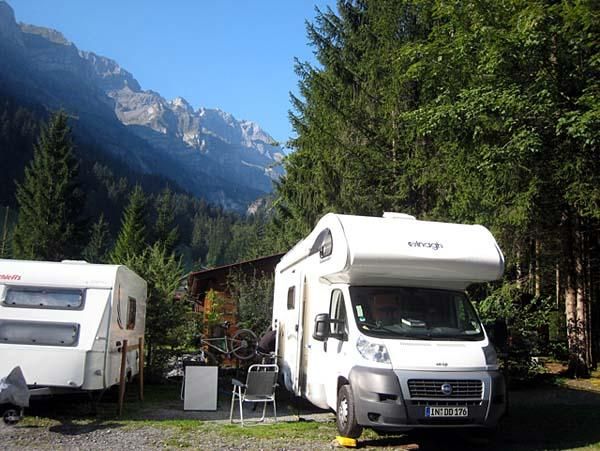 There was nice camping in Champery.