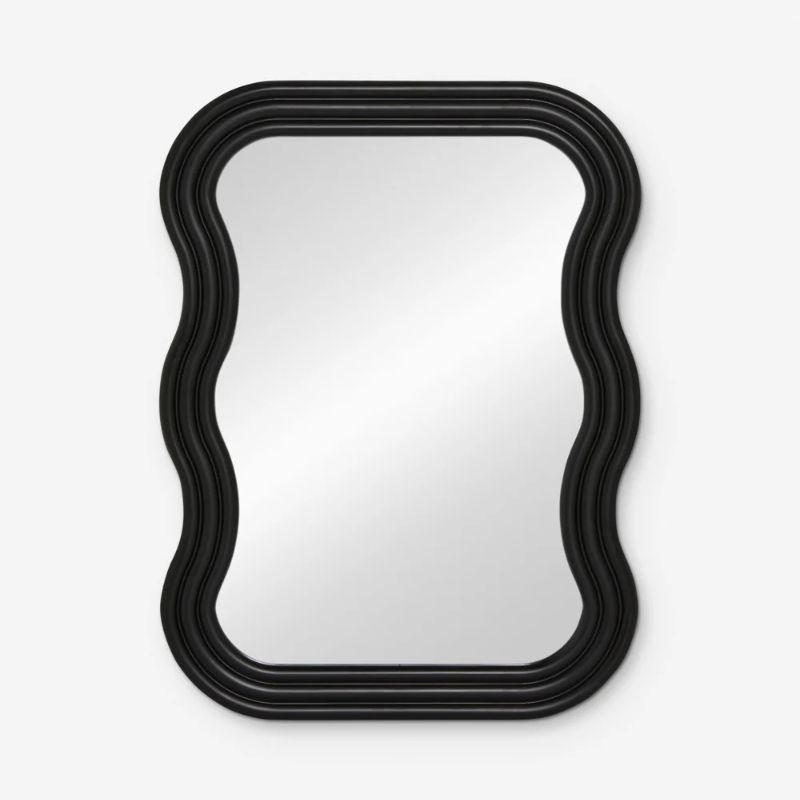 black wavy mirror